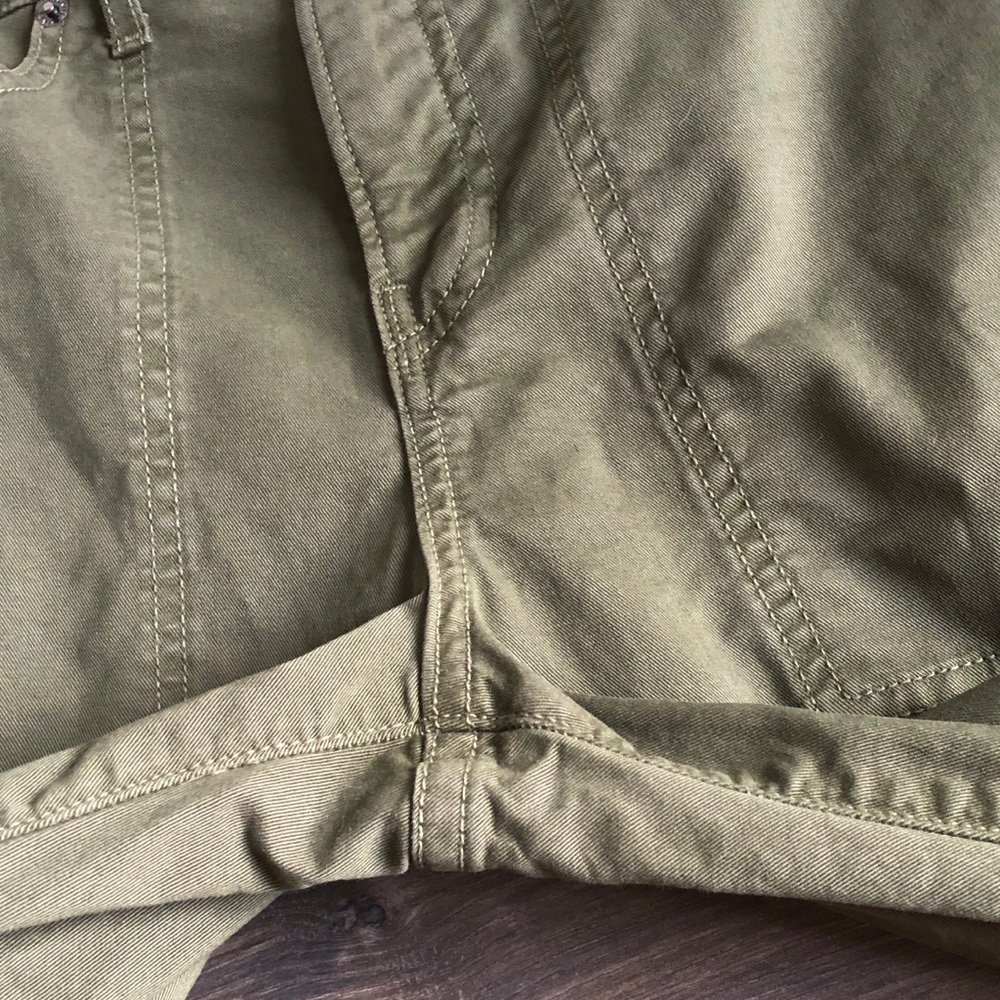 Veronica Beard Crosbie Wide Leg High Rise Pants Army Green 26 Flaw - Picture 9 of 15